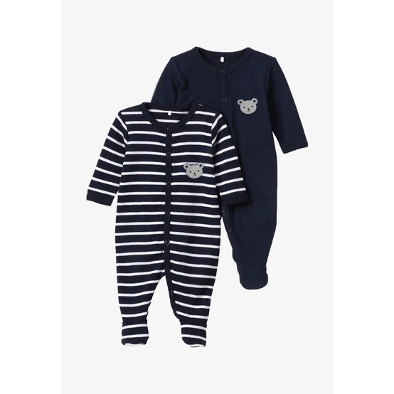 kit com dois macacões bebê menino