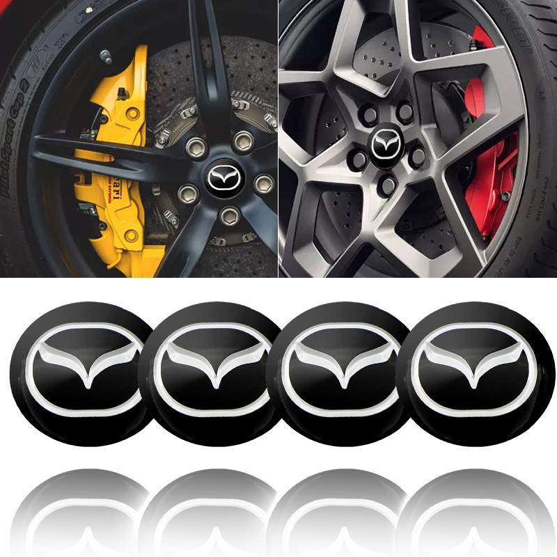 4 Pçs 56mm Centro Da Roda Do Carro Hub Tampa Emblema Decalque Adesivo Para Mazda 2 3 6 Atenza Axela Demio CX-5 CX5-3 CX7