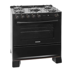 Fogão Suggar Cook Glass 5 Queimadores Preto FGVCG510PT Bivolt - Preto