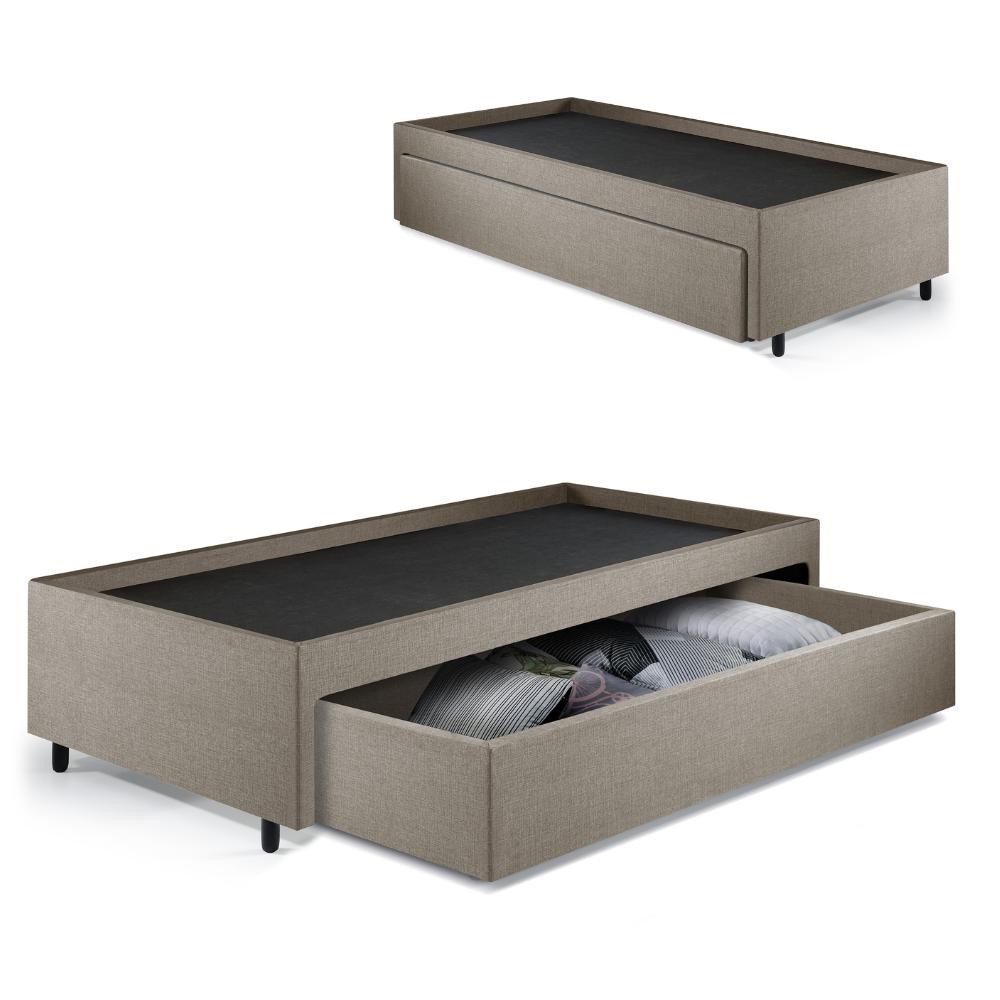Cama Box Solteirão com Gaveta Sapateira para Colchão 96x203