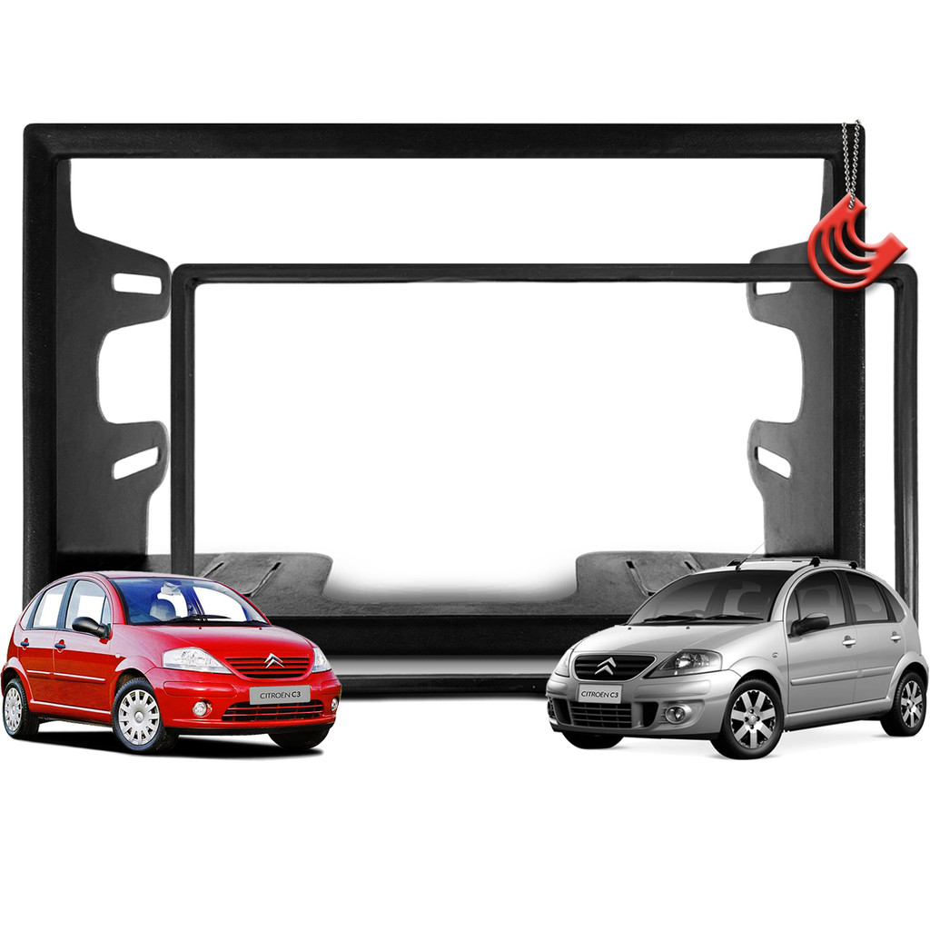 Moldura Painel 2 Din Central Multimidia Dvd Mp5 Tela Tv Universal Padrão Japonês - Citroen C3 03/12 em Oferta na Shopee