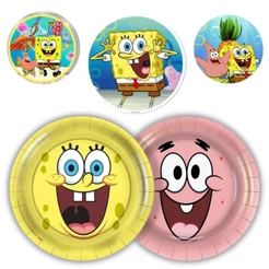 8~40 PRATO BOLO FESTA BOB ESPONJA DE PAPEL 18 CM REGINA (CHOCO)