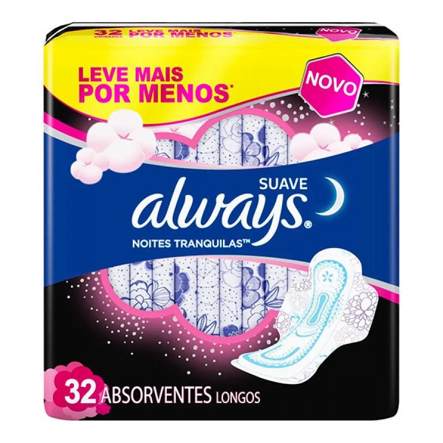Absorvente Always Noites Tranquilas Abas 32Un - Health