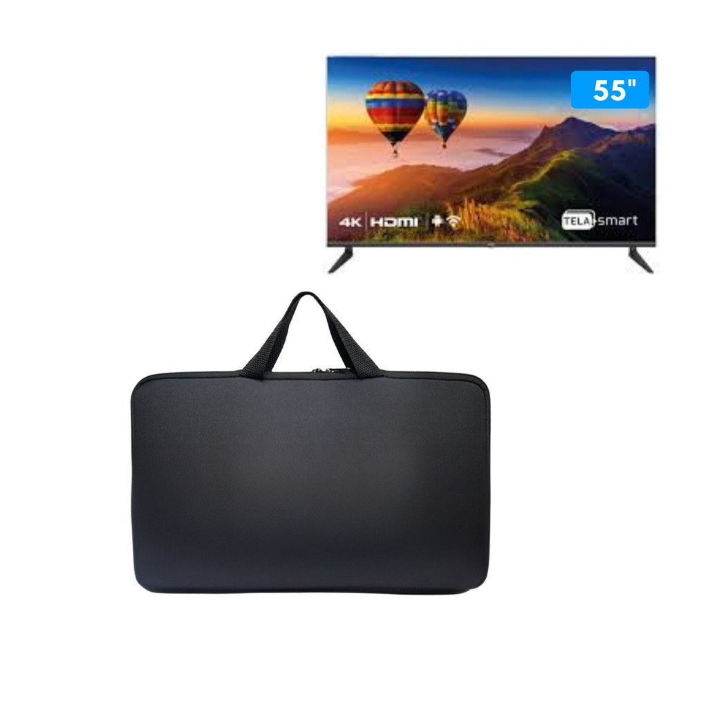 Capa Case Televisão Tv 55 Polegadas Alça Transporte Seguro