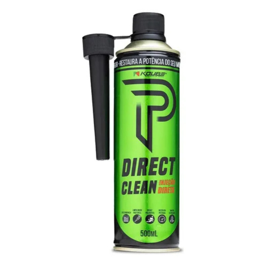 Direct Clean Koube 500ml Injeção Direta com Aplicador Limpeza Sistema Injeção Motor