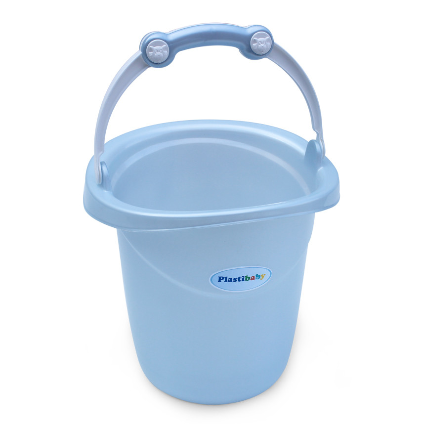 Balde Infantil com Alça Texturizada 11 Litros Azul Perolado