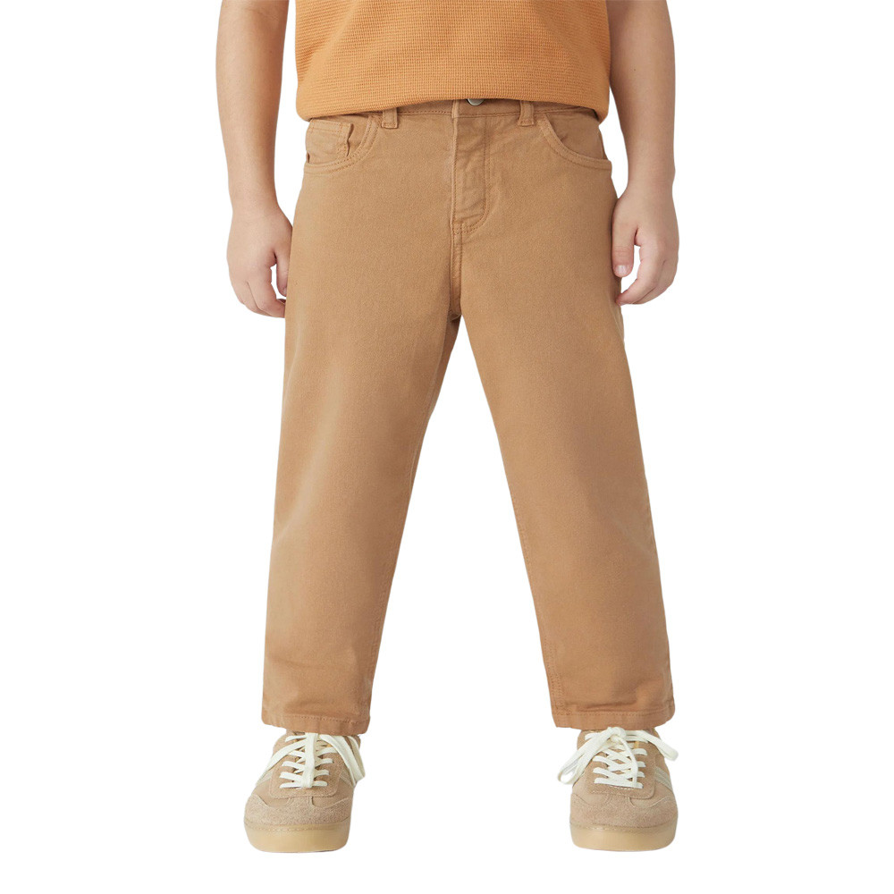 Calça Hering Infantil Menino Slim Em Sarja Marrom