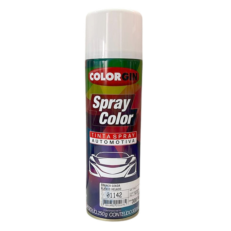 TINTA AUTOMOTIVA SPRAY COLORGIN COR BRANCO GEADA - 300ML em Oferta na Shopee