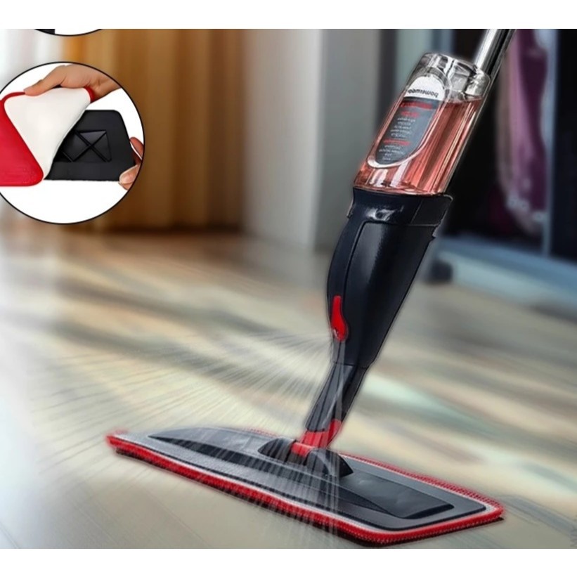 Mop Spray Rodo Magico Esfregão Giratório Multiuso Limpeza De Casa Rodo Com Refil Microfibra