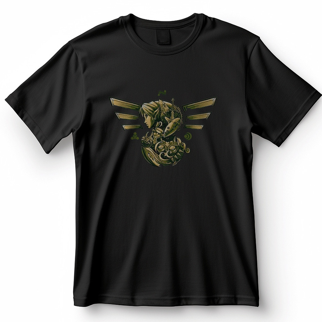Camiseta The Legend Of Zelda Ocarina Of Time Símbolos Blusa Camisa 100% Algodão