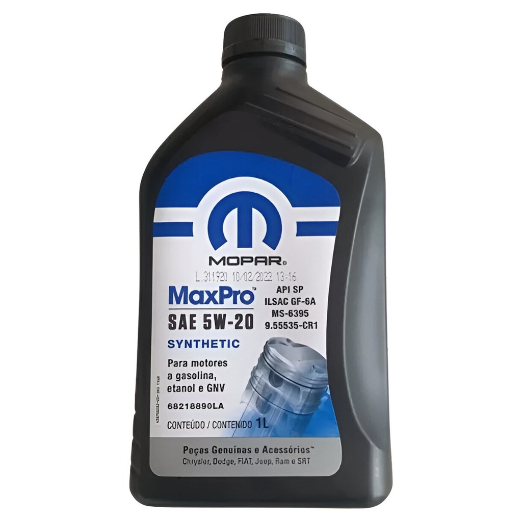 Óleo 5w20 Sintético Mopar Maxpro ILSAC GF 6A API SP 1 L
