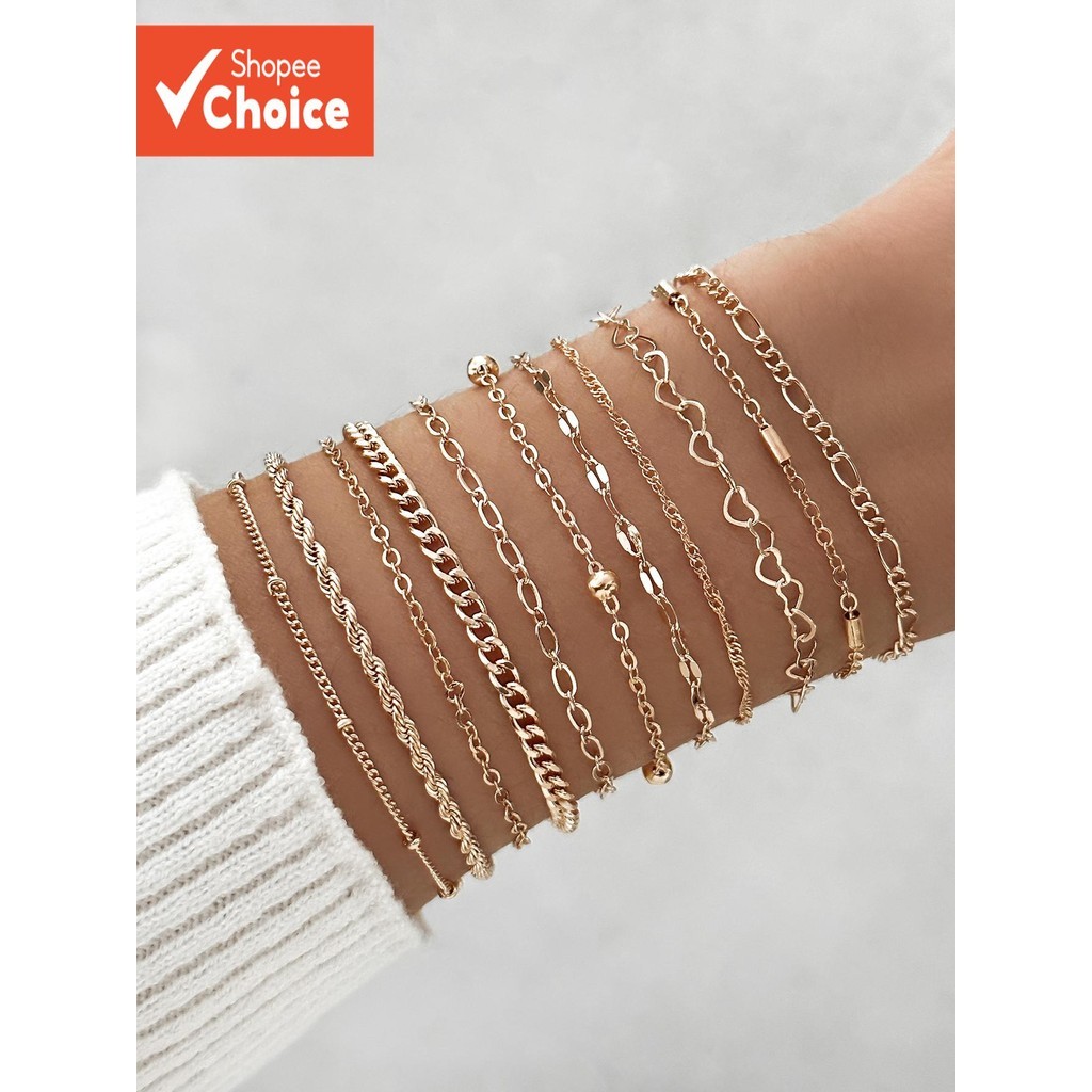 Bohemia Novo Conjunto De Pulseira De Fio Plano De Titânio 11 Peças Corrente Cruzada Casal Faça Você Mesmo Joias Combinan