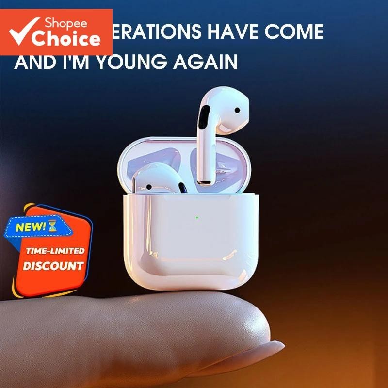 Pro 4 Fones De Ouvido TWS Sem Fio Bluetooth Bateria Longa Duração Leve Portátil Com Caso Carregamento Correndo Dormir