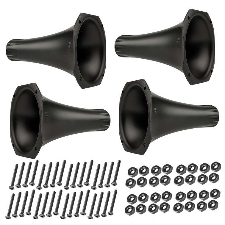 Kit 4 Corneta LC 14-25 Som Automotivo Redondo Com Parafusos