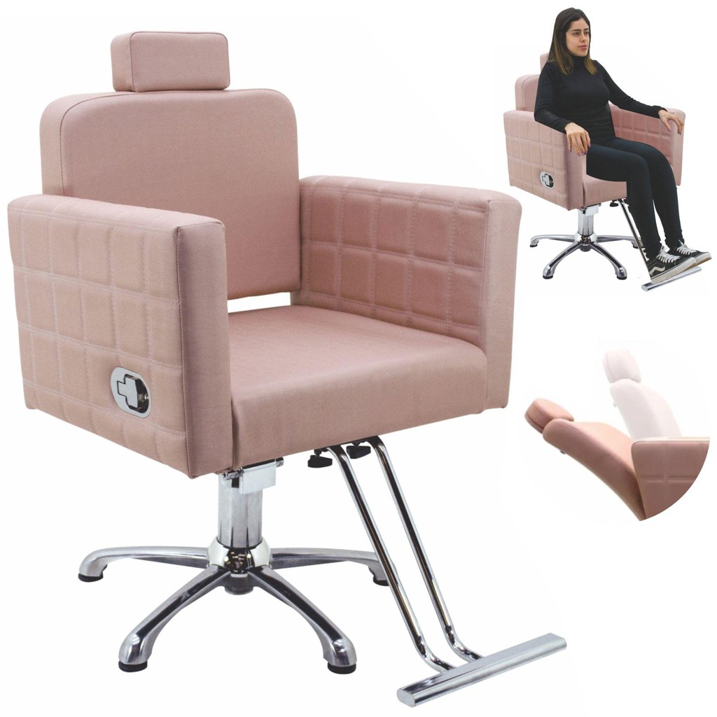 Cadeira Poltrona Hidráulica Sophia Reclinável Salão Beleza em Oferta na Shopee