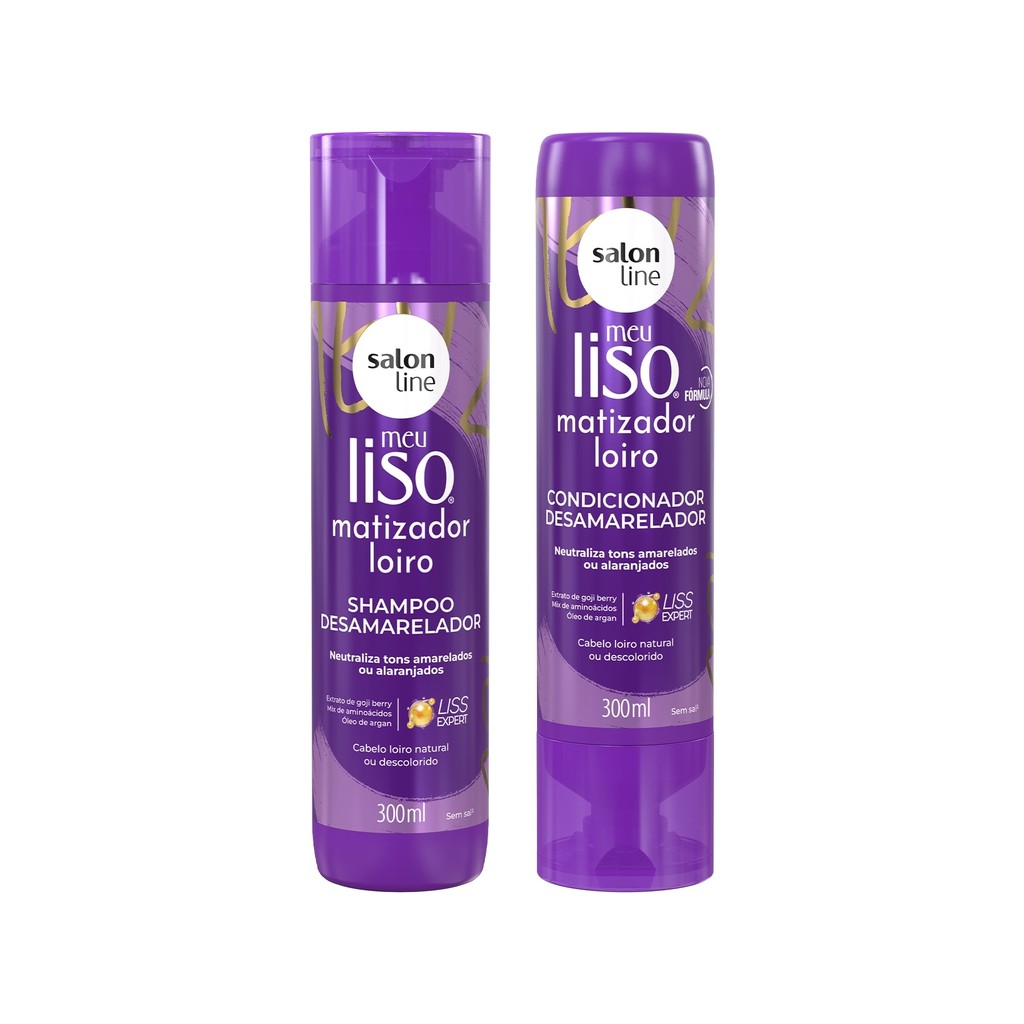 Kit Shampoo e Condicionador Matizador Meu Liso Salon Line - Beauty