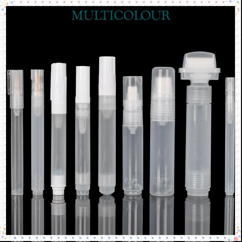 MULTICOLOUR Canetas De Grafite Tubo De Uso Repetitivo Repetido Haste Vazia Transparente
