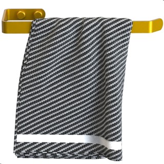 Porta Toalha De Rosto Toalheiro De Parede Dourado UN Plus em Oferta na Shopee