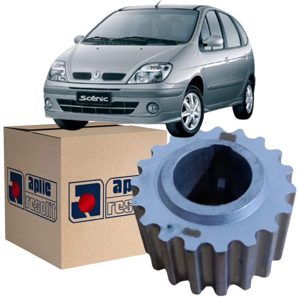 Polia Engrenagem Virabrequim Scenic 1.6 16v 2006 a 2011 Aplic