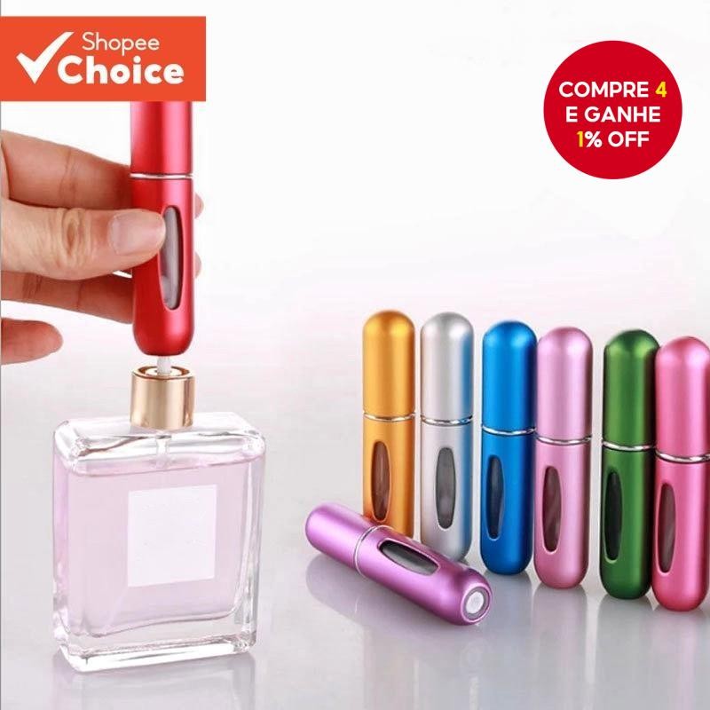 Frasco de Perfume Recarregável de 5ml - Portátil, Mini e Perfeito para Viagens!