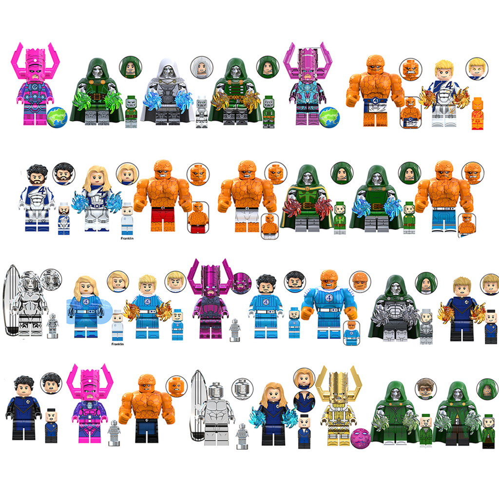 Mini boneca de super-herói, boneca de bloco de construção, presente de aniversário em Oferta na Shopee