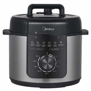 Panela de Pressão Elétrica Midea 4 Litros Preto e Inox - PPM4 em Oferta na Shopee