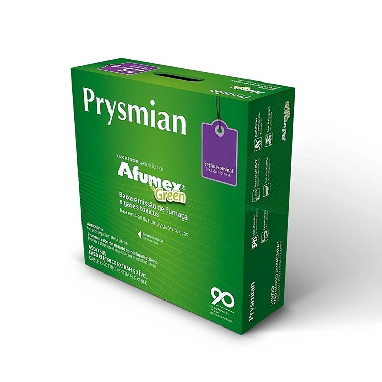 Cabo Flexivel Afumex 1,5mm Azul 750v Prysmian - 100 Metros