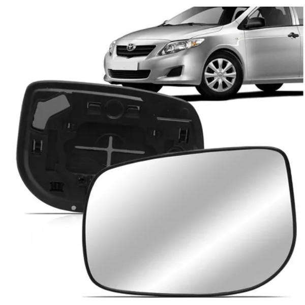 Lente Espelho C/ Base Retrovisor Corolla 09 10 11 12 13 14