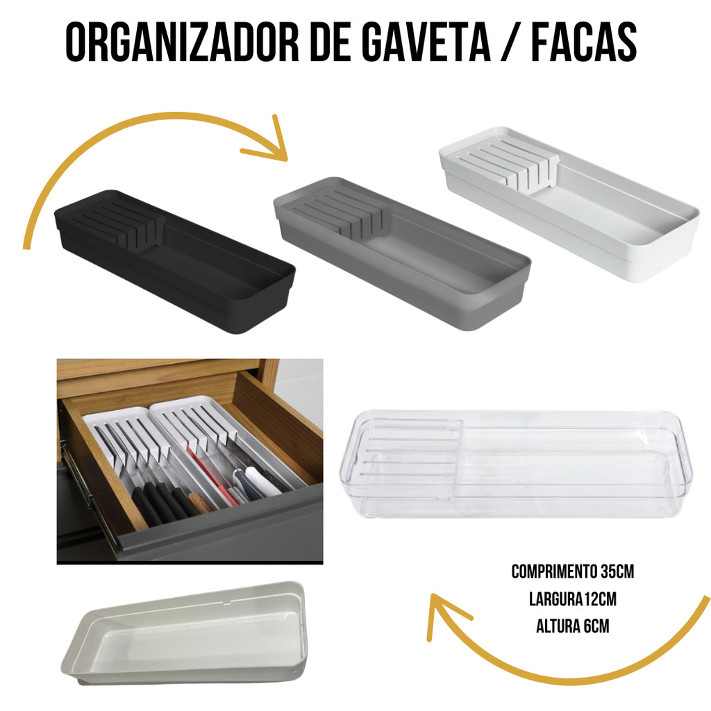 ORGANIZADOR GAVETAS - FACAS - ARMÁRIO