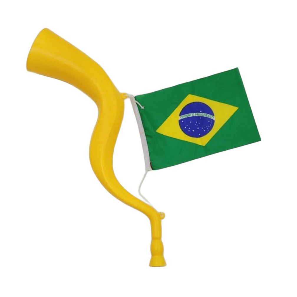 Corneta Com Bandeira Do Brasil Buzina Verde Ou Amarela Para Copa em Oferta na Shopee