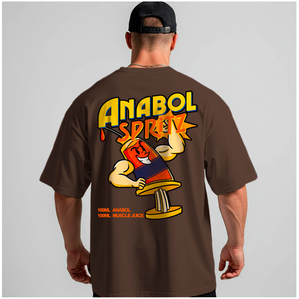 Camiseta Oversized Anabol Spritz Maromba Grande Algodão Streetwear Treino Academia