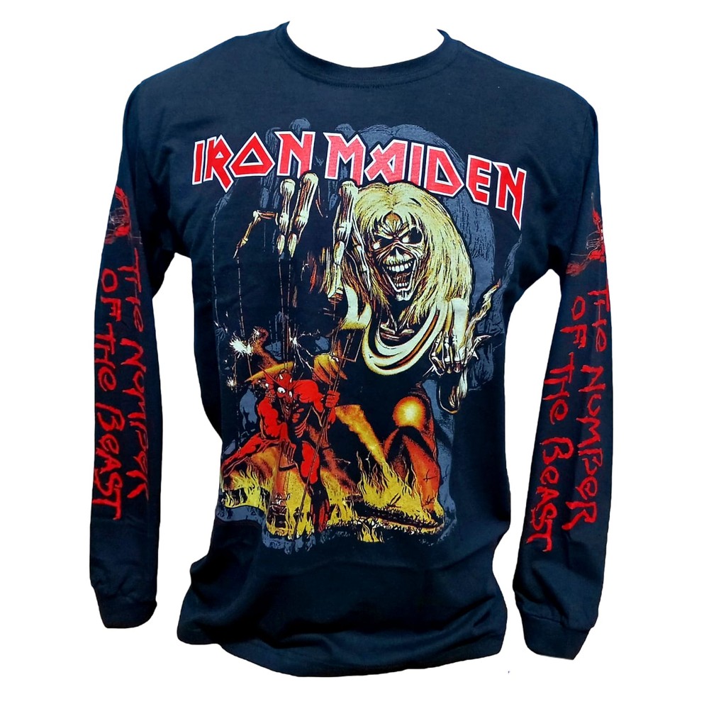 CAMISETA MANGA LONGA IRON MAIDEN THE NUMBER OF THE BEAST