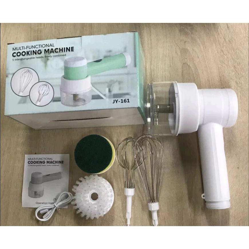 Misturador De Mão Usb Batidor De Ovos Processador de Alimentos Sem Fio Com Escova