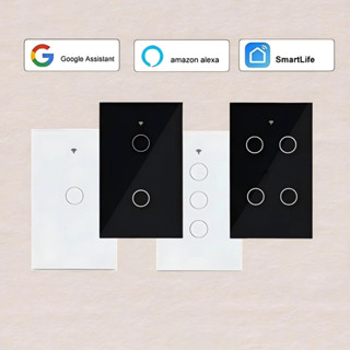 Interruptor inteligente de toque wifi sem fio neutro remoto luz de ganga controle de voz WiFi Smart Automação-Techo Pro em Oferta na Shopee