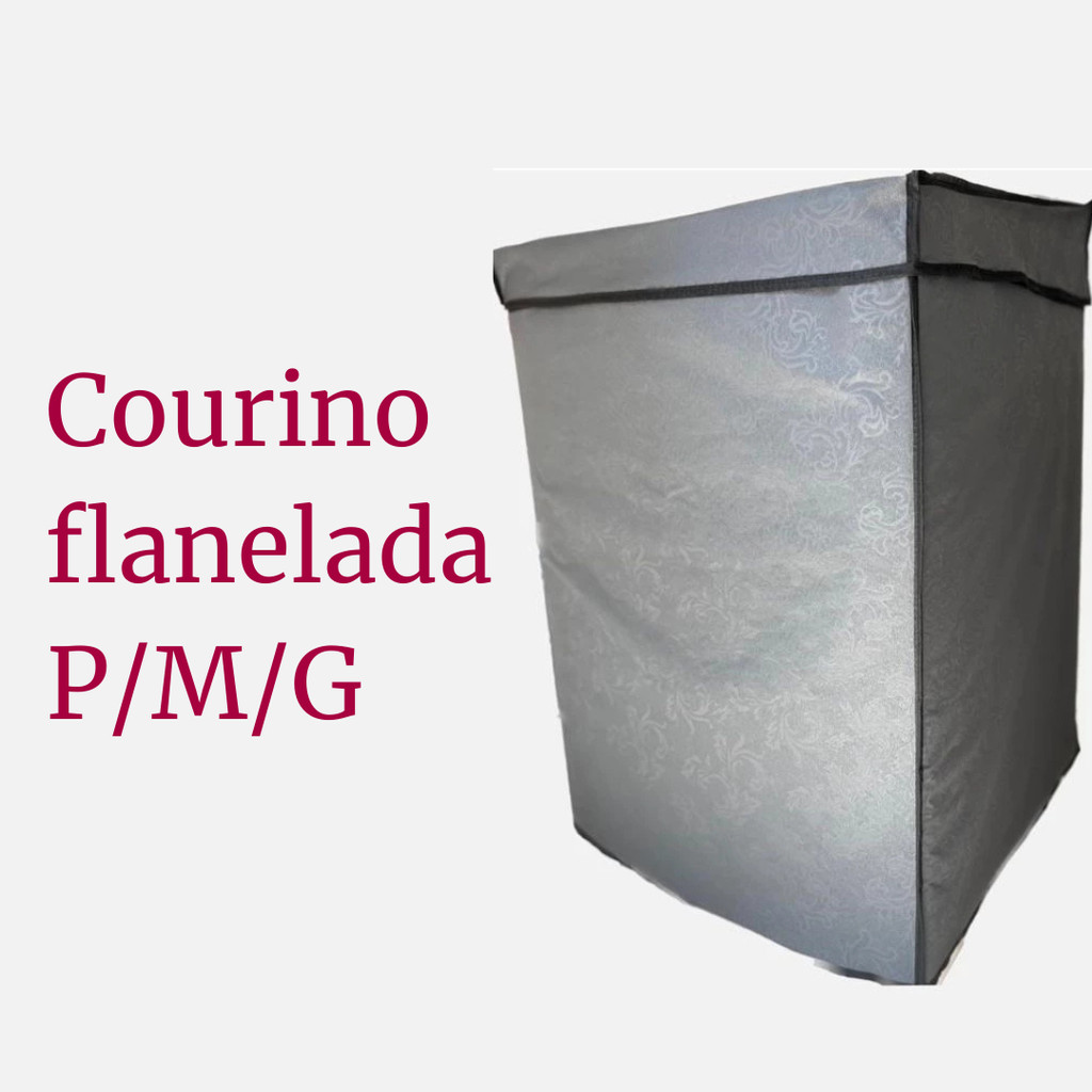 💧 Capa Impermeável em Corino Grosso Cinza Escuro Tam. - P/M/G 💧 Protege sua máquina de lavar contra sol, chuva e poeira!