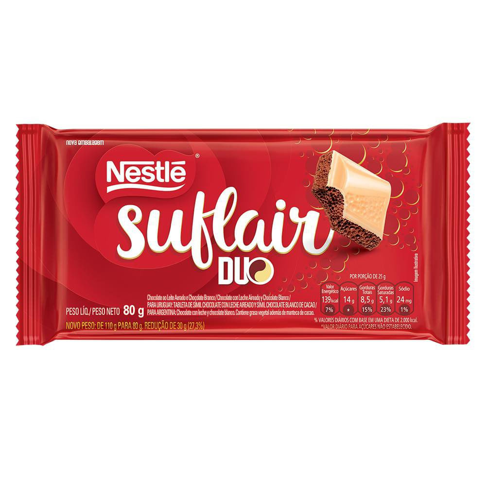 Chocolate Nestlé Suflair Duo 80g - Food & Beverages