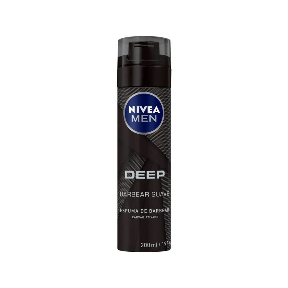 Espuma de Barbear Nivea Men Deep 200ml - Beauty