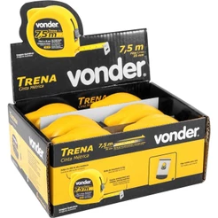 Trena Curta De Aço 7.5m x 25mm Com 6 Unidades Vonder