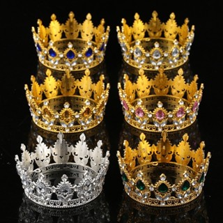 Coroa Decoração De Bolo Ornamento Plástico Diamante mini Infantil Princesa Acessório De Aniversário Plug-In em Oferta na Shopee