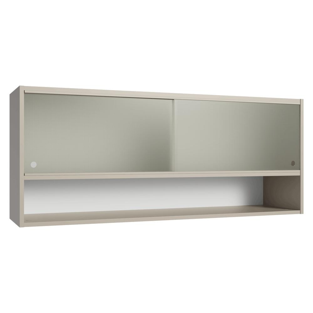 Armário Aéreo 2 Portas  Correr  Vidro Pontilhado e 1 Nicho  Nice Madesa