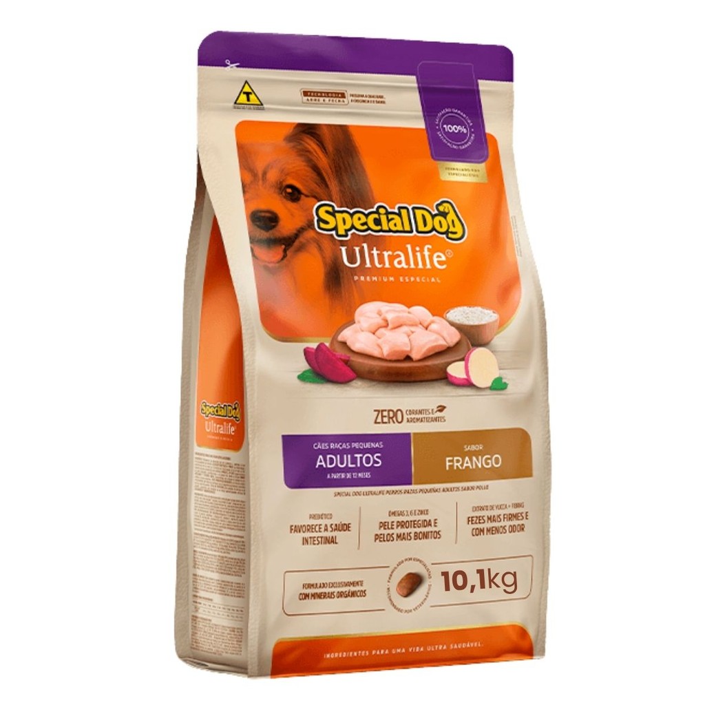 Ração Special Dog Ultralife Adultos Raças Pequenas Sabor Frango - 10,1Kg em Oferta na Shopee