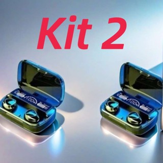Kit M10 Bluetooth 5.3 Fones de ouvido sem fio TWS estéreo com carregador Power Bank em Oferta na Shopee