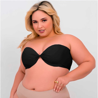 Sutien Sem Alças Plus Size Alta Sustentação Alça Removível Liso Nayane em Oferta na Shopee