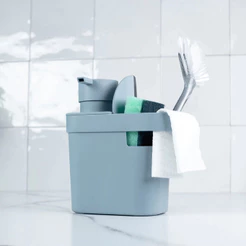 Dispenser Porta Detergente Dosador 650ml Com Suporte p/ Esponja Ou Trium