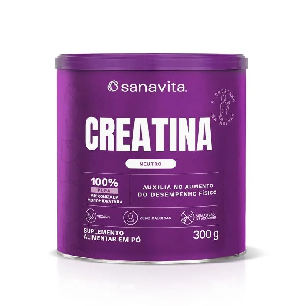 Creatina Monohidratada Lata 300g - Sanavita