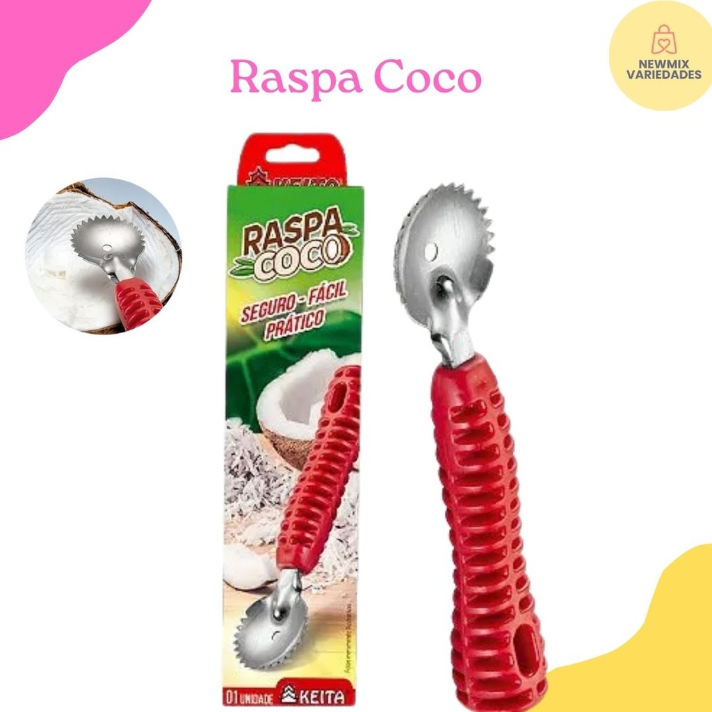 Raspa Coco Inox Manual Keita – Pegada Confortável e Durável - NEW em Oferta na Shopee