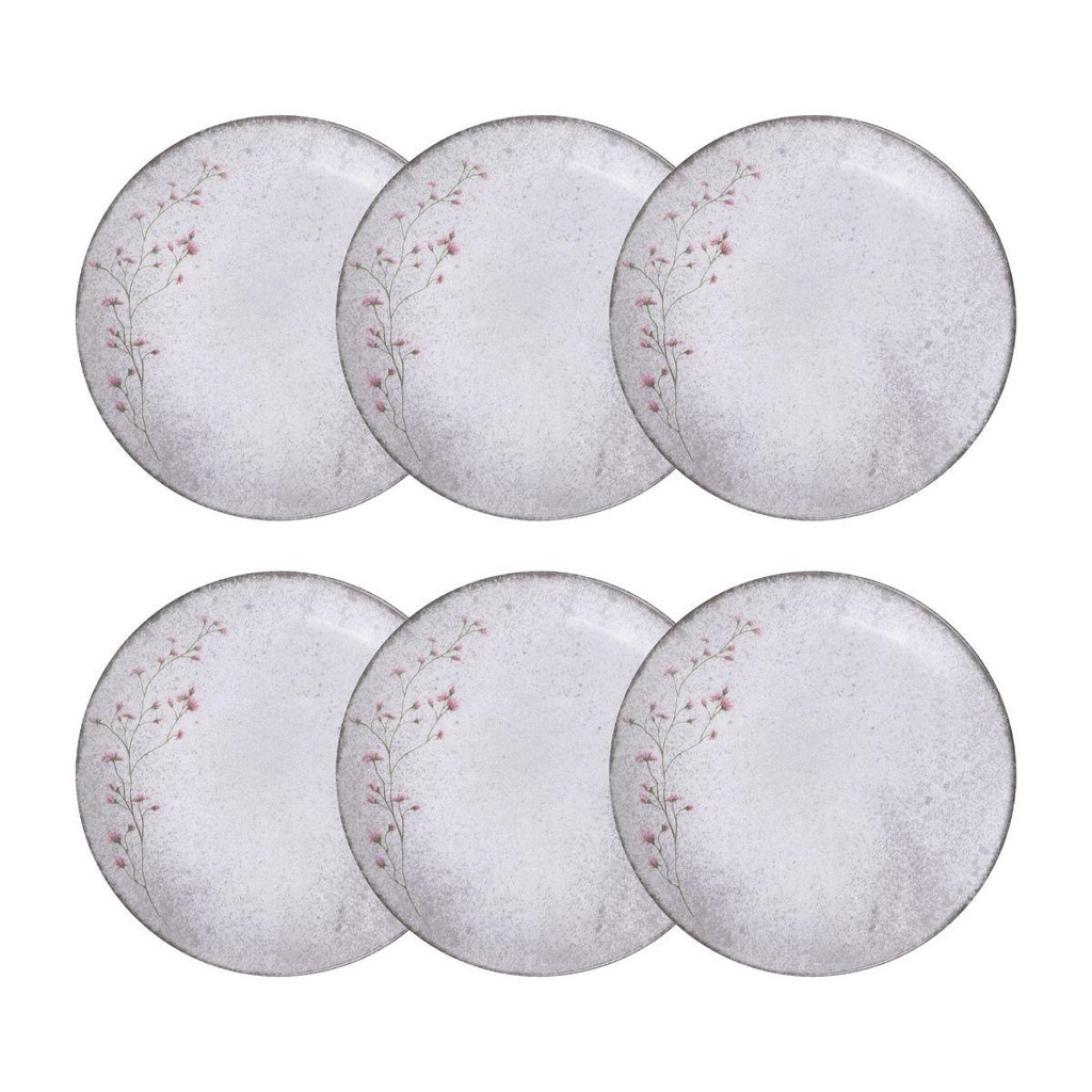 Conjunto 6 Pratos Fundos 21cm Porcelana Floralis Tramontina em Oferta na Shopee