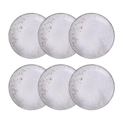 Conjunto 6 Pratos Fundos 21cm Porcelana Floralis Tramontina
