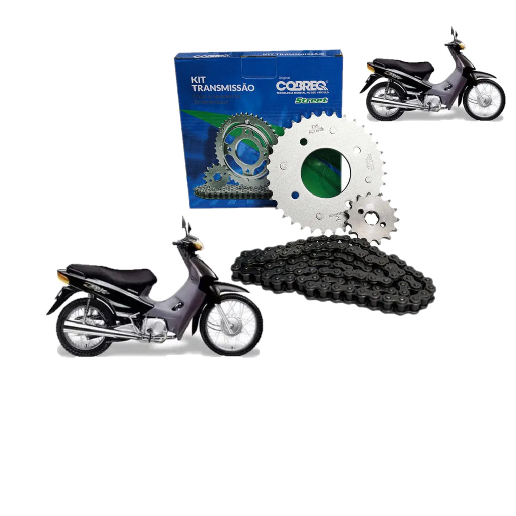 Kit Relação Transmissão Biz 100 1998/2005 Cobreq