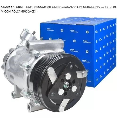 Compressor Nissan March / Versa 2015 Diante 1.0 16v Delphi *